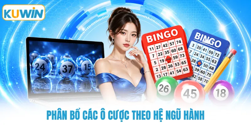 Phân bổ các ô cược theo hệ Ngũ Hành